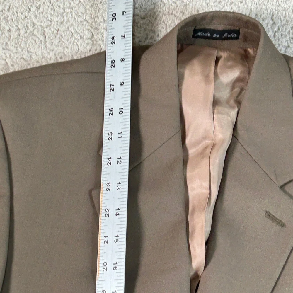 Chaps Mens 38 Short Taupe 100% Wool 2 Button Blazer Sport Coat Jacket NWT